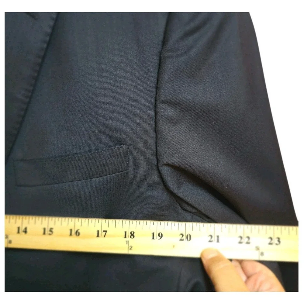 Ermenegildo Zegna Wool Silk Men's Sport Coat‎ Blazer 42 Drop 6 Black Italy Cloth